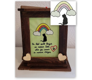 Stickdatei - Regenbogen Katze
